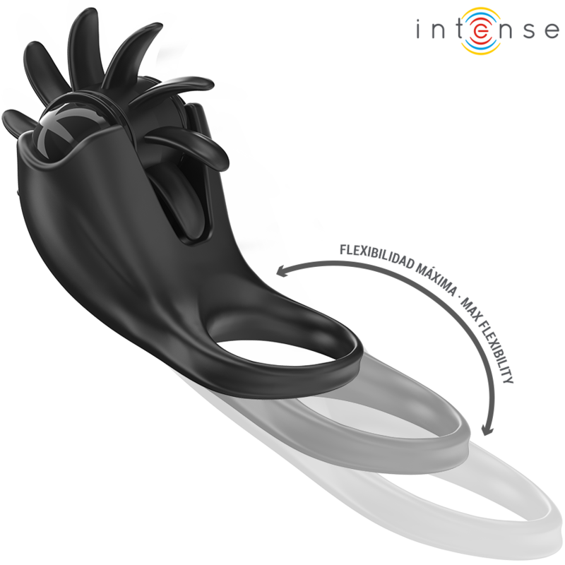 INTENSE - MABEL ANILLO VIBRADOR 10 VIBRACIONES CON ESTIMULADOR DE CLÍTORIS