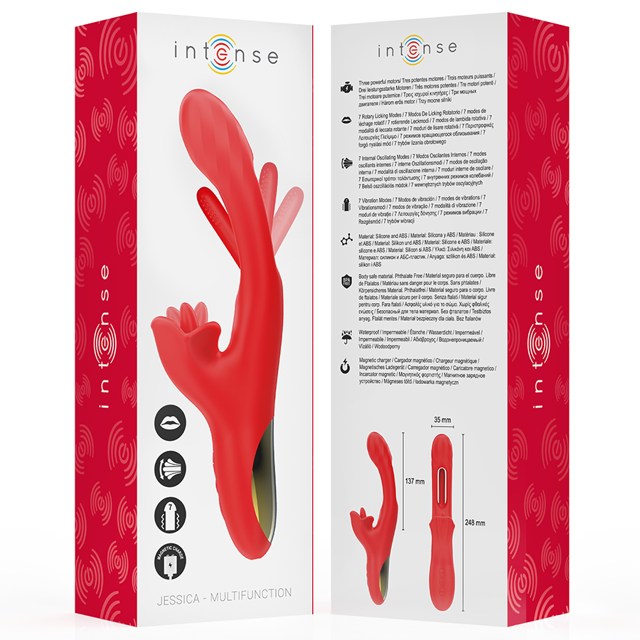 INTENSE - JESSICA VIBRADOR MULTIFUNCIÓN ESTIMULACIÓN CLÍTORIS 24.8 CM