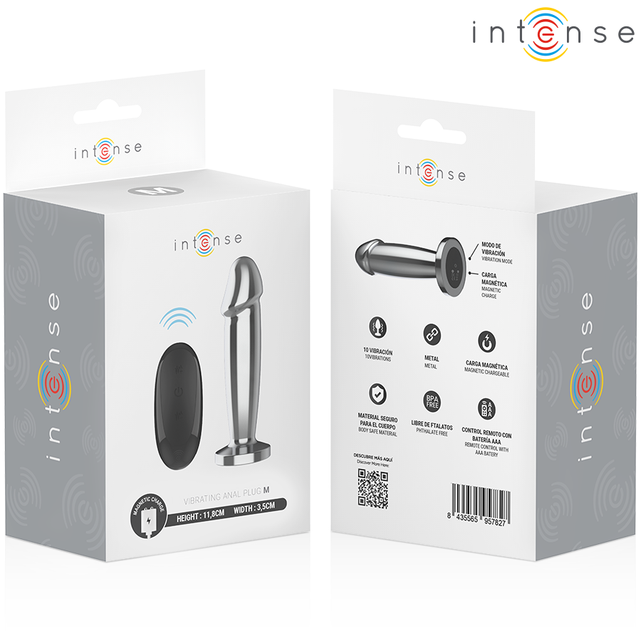 INTENSE - PLUG ANAL 10 VIBRACIONES (DILDO)