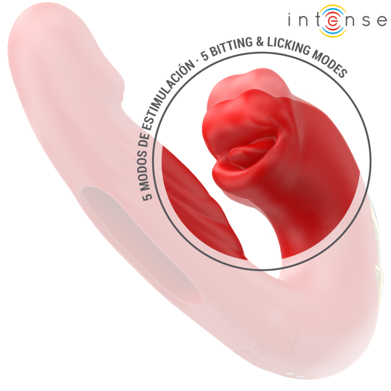 INTENSE - NATHY VIBRADOR DOBLE CON BOCA ESTIMULADORA MULTIFUNCIÓN