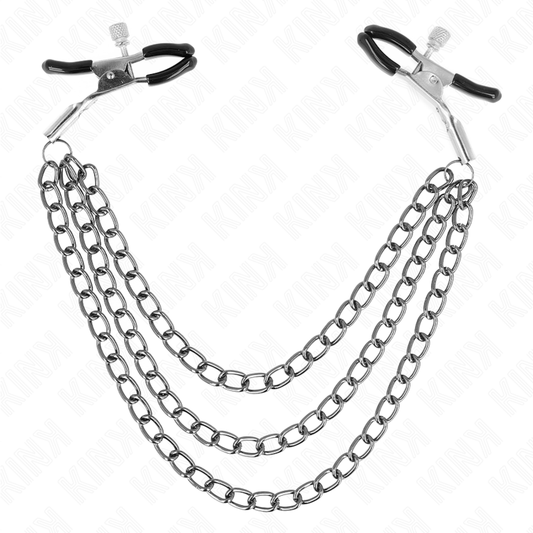 KINK - PINZAS PARA PEZONES CON TRIPLE CADENA