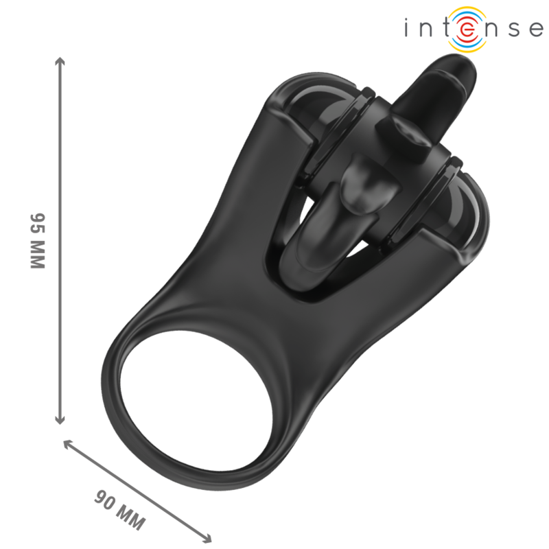 INTENSE - MABEL ANILLO VIBRADOR 10 VIBRACIONES CON ESTIMULADOR DE CLÍTORIS
