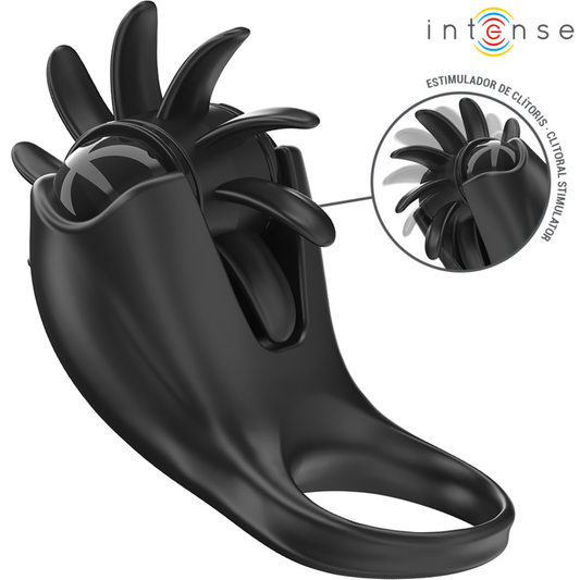 INTENSE - MABEL ANILLO VIBRADOR 10 VIBRACIONES CON ESTIMULADOR DE CLÍTORIS