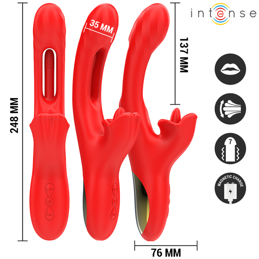 INTENSE - JESSICA VIBRADOR MULTIFUNCIÓN ESTIMULACIÓN CLÍTORIS 24.8 CM