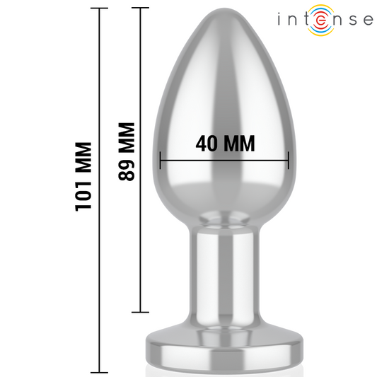 INTENSE - PLUG ANAL 10 VIBRACIONES METAL CON CONTROL REMOTO