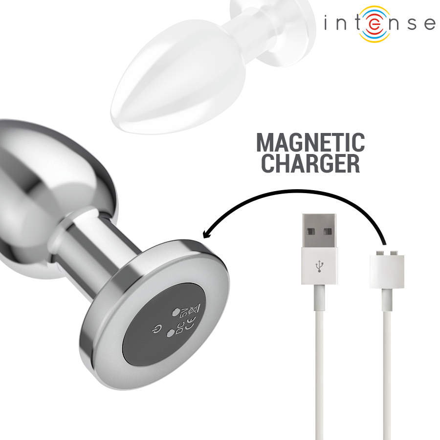 INTENSE - PLUG ANAL 10 VIBRACIONES METAL CON CONTROL REMOTO