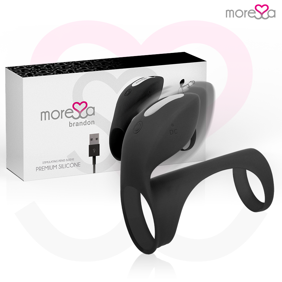 MORESSA - BRANDON POTENTE ANILLO VIBRADOR CON FUNDA DE ENGROSAMIENTO