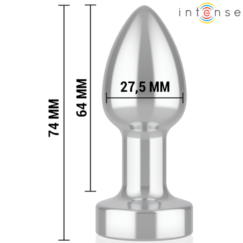 INTENSE - PLUG ANAL 10 VIBRACIONES METAL CON CONTROL REMOTO